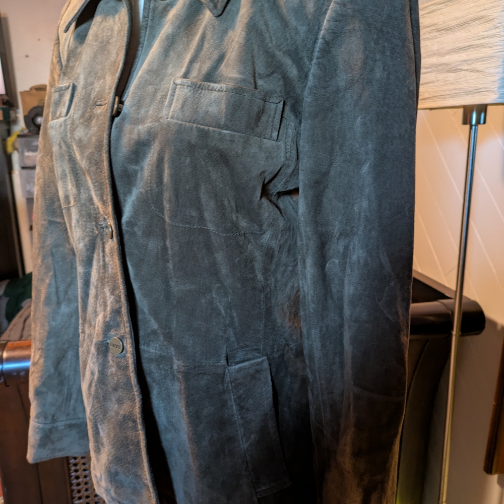 Women's Suede Jacket - Gray - image 5